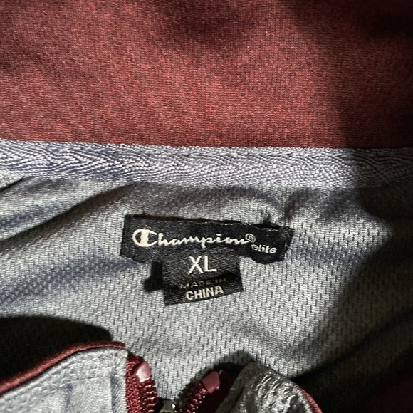 Texas A&M Aggies 1/4 Zip Mens XL Champion Long Sleeve Mascot Dog Logo Pullover - Picture 5 of 12